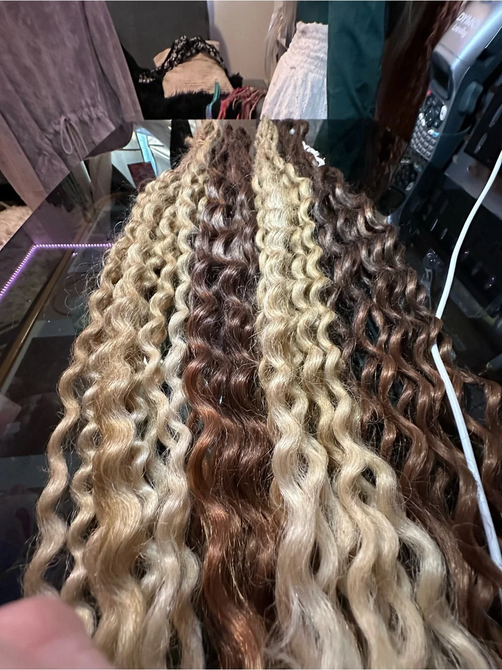 (Witchcraft beauty) Brown and Blonde Synthetic wavy  locks #20 DE  paid $240